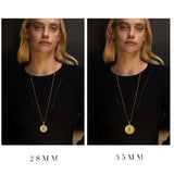 14k St. Christopher "Protect Us" Diamond Halo Medallions