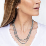 Strength, Beauty and Power Triple Layer Chain Necklace