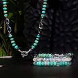 Turquoise and Diamond Aspen Link Bracelet