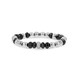 Spinel and Bali Bead Bracelet with Diamond Donut - 7mm
