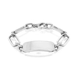 Custom Engravable Silver Large Gwyneth ID Bracelet