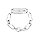 Custom Engravable Silver Large Gwyneth ID Bracelet