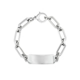 Custom Engravable Silver Signature Gwyneth ID Bracelet