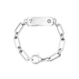 Custom Engravable Silver Signature Gwyneth ID Bracelet