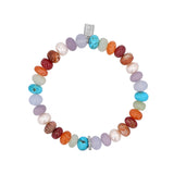 Colors of the Southwest Gemstone Beaded Bracelet with Diamond Rondelle - 8mm