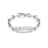 Diamond Manifestation ID with Small Soho Chain Bracelet