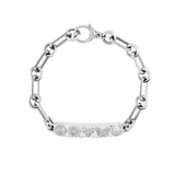 Diamond Manifestation ID with Small Soho Chain Bracelet