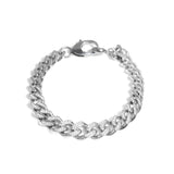 Pave Diamond Graduating Curb Chain Bracelet
