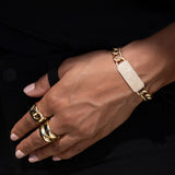 14K Gold Diamond ID Bracelet