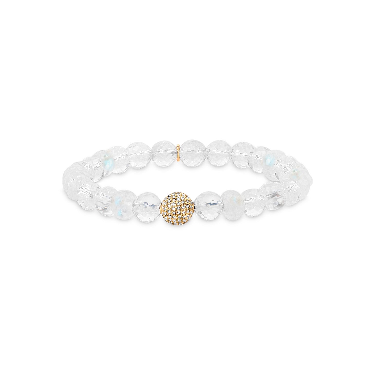 Swarovski Clear Crystal & Gold Bead Bracelet for Women
