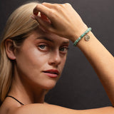 14k Emerald Bracelet with Guardian Angel Charm - 7mm