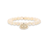 14k Bone Bracelet with Daisy Charm - 8mm
