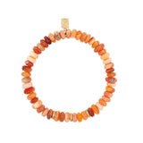 14k Mexican Fire Opal with 3 Diamond Rondelles - One of a Kind