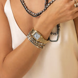14k Tahitian Keshi Pearl Bracelet with 3 Diamond Rondelles