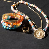14k California Days Mix Gemstone and Pearl Bracelet with Rondelle
