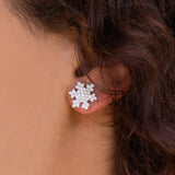 Snowflake Diamond Earrings