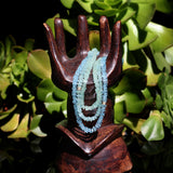14k Aquamarine Heishi Bead Necklace - 18"