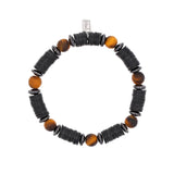 Men's Mr. LOWE Matte Tiger's Eye, Hematite and Vinyl Bracelet - 8mm