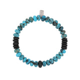 Men's Mr. LOWE Arizona Turquoise & Ebony Bracelet with Black Diamond Donut