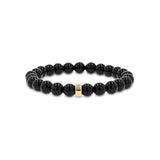 Men's Mr. LOWE Onyx Bracelet with 14k Gold Rondelle - 8mm