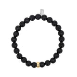 Men's Mr. LOWE Onyx Bracelet with 14k Gold Rondelle - 8mm