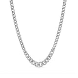 Mr. LOWE Tapered Cuban Link Chain with Diamonds Necklace - 22"