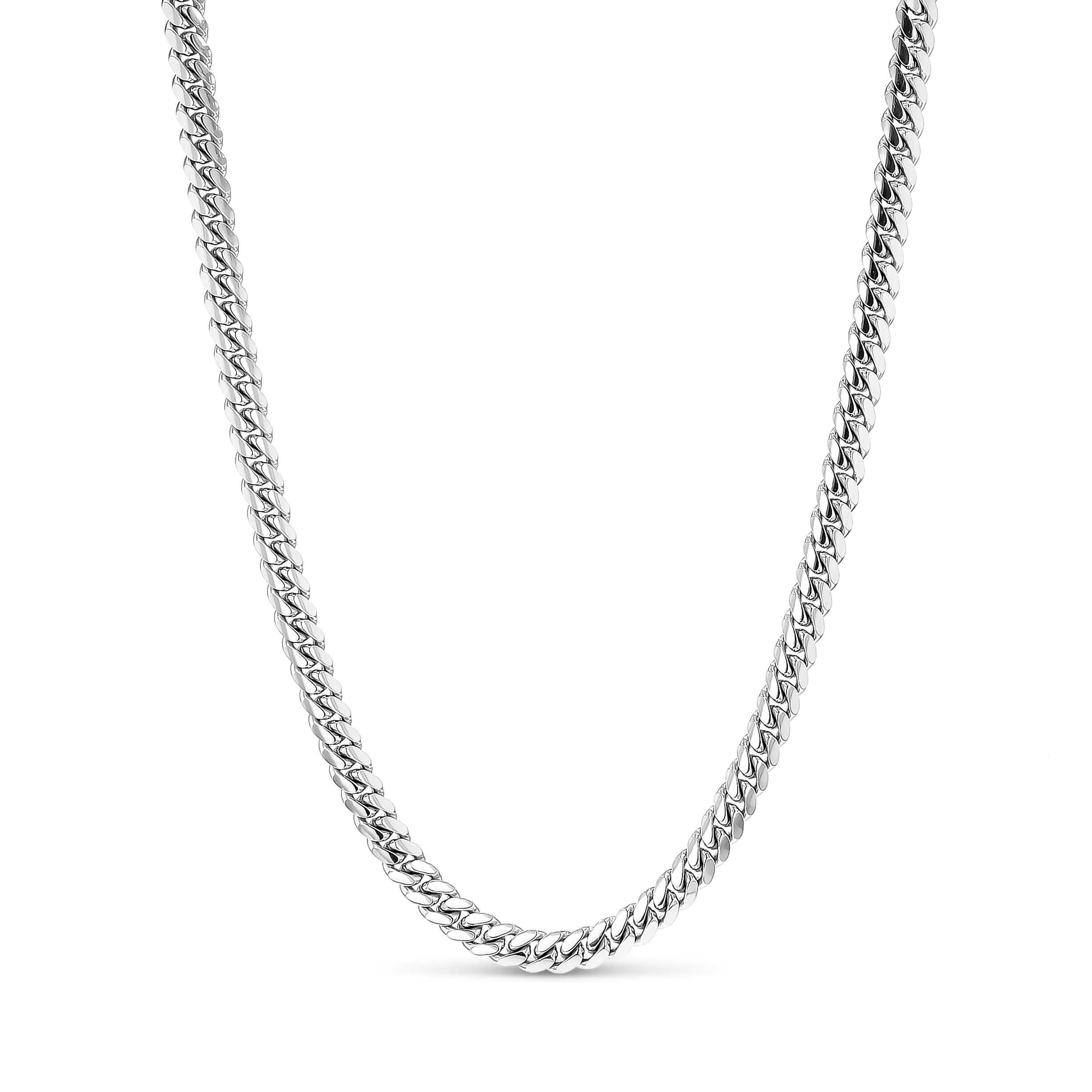 Men's LOWE 14k White Gold Flat Curb Chain Necklace 22