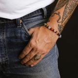 Men's Mr. LOWE Chakra with Hematite Disks Bracelet - 8mm