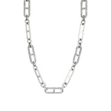 Paris Link Chain Necklace with 5 Pave Diamond Links - 19"