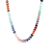Rainbow Opal and Diamond Candy Choker Necklace