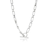 Gwyneth Sterling Silver Chain Toggle Necklace - 18"