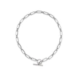 Gwyneth Sterling Silver Chain Toggle Necklace - 18"