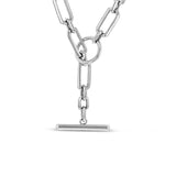 Gwyneth Sterling Silver Chain Toggle Necklace - 18"