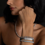 Diamond Manifestation ID with Small Soho Chain Bracelet