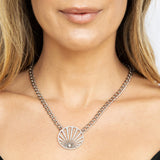 Diamond Sunrise Pendant Necklace - 17"