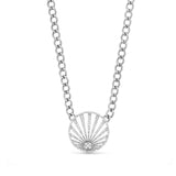 Diamond Sunrise Pendant Necklace - 17"