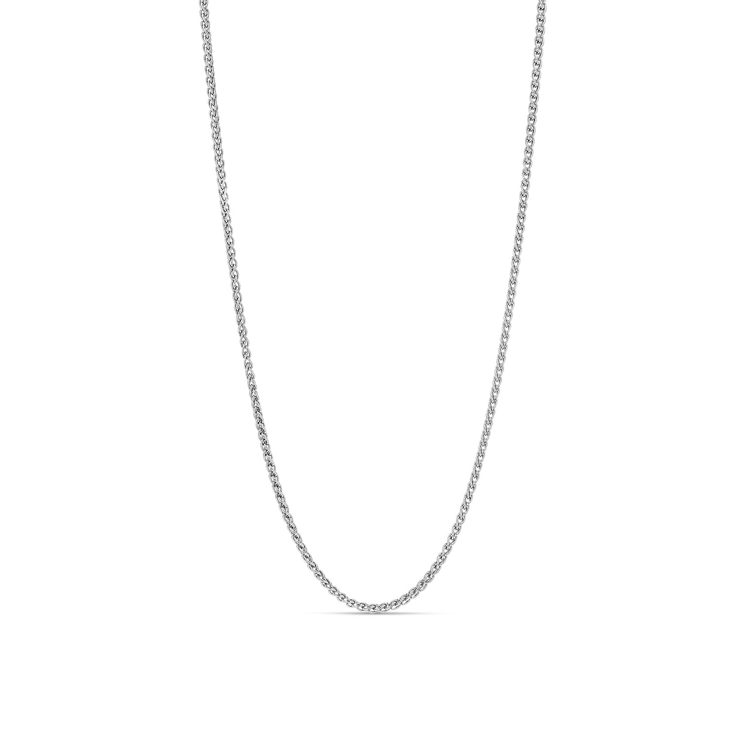 Men's Mr. LOWE Silver St. Christopher Pendant on Wheat Chain Necklace - 24"