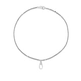 Short Cable Chain Necklace with Diamond Swivel Clasp - 19"
