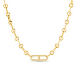 14k Single Diamond H Paris Link Soho Necklace
