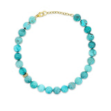 14K Gold Turquoise Diamond Bead Necklace "One of a Kind"