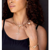 14k Gwyneth Chain with Diamond Toggle Necklace - 18"