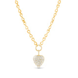 14k Forever in Love Diamond Cobblestone Heart Pendant