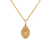 14k Love Bug with Pink Tourmaline & Diamond Pendant on Cable Chain Necklace - 18"