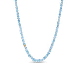 14k Aquamarine Heishi Bead Necklace - 18"