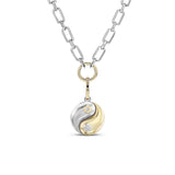 Mix Metal Yin Yang Pendant Only or on Soho Chain Necklace - 28"