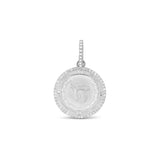 Chai Medallion with Diamond Halo - 25mm