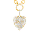 14k Forever in Love Diamond Cobblestone Heart Pendant