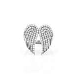 Diamond Folded Angel Wings Ring