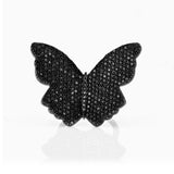 Butterfly Black Diamond Statement Ring