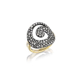 Miramar Diamond Cobblestone on 14k Gold Band Ring